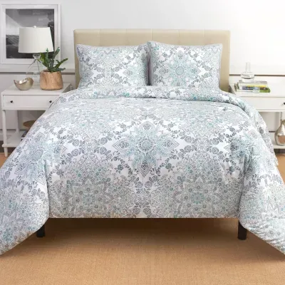 Heirlooms Of India Ruhani 3-pc. Floral Midweight Reversible Comforter Set