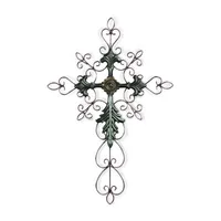 Cheungs 28" Tall Cross Metal Wall Art