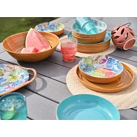 Turquoise Sun 4-pc. Dishwasher Safe Melamine Dinner Plates