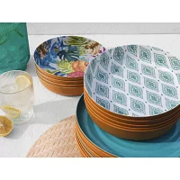 Turquoise Sun 15in Faux Rattan Natural 4-pc. Placemats