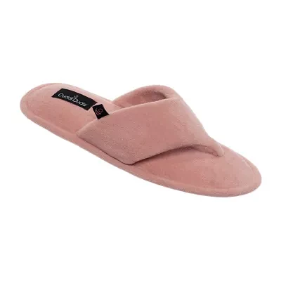 Cuddl Duds Velour Womens Slip-On Slippers