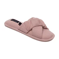 Cuddl Duds Waffle Jersey X-Band Womens Slip-On Slippers