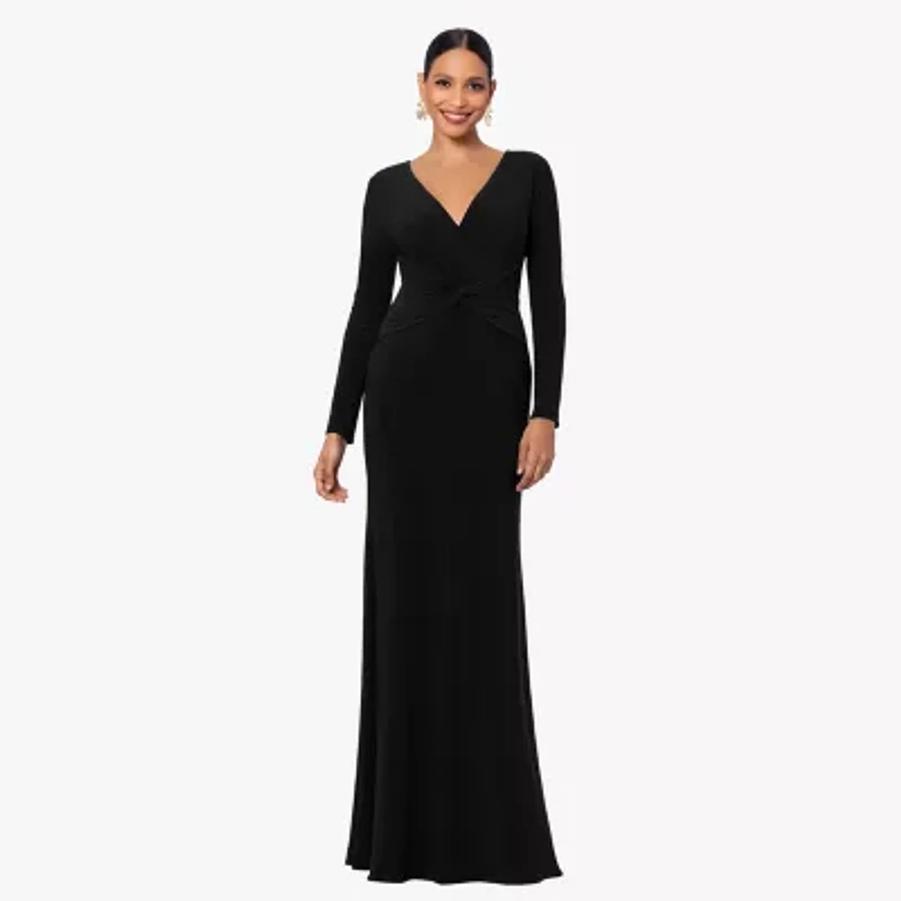 DJ Jaz Womens Long Sleeve Evening Gown