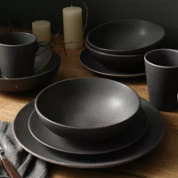 Stone + Lain Grao 16-pc. Stoneware Dinnerware Set