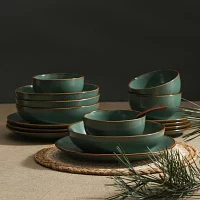 Stone + Lain Brasa 16-pc. Stoneware Dinnerware Set