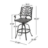 Alfresco 2-pc. Swivel Bar Stool