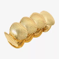 Bijoux Bar Gold Tone Shells 7.5 Inch Stretch Bracelet