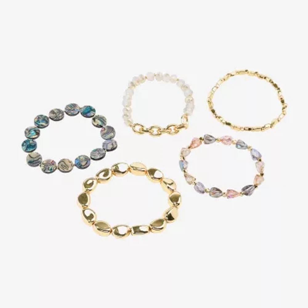 Bijoux Bar Gold Tone 5-pc. 7.5 Inch Bracelet Set