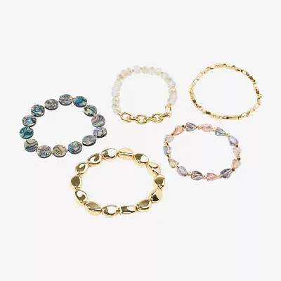 Bijoux Bar Gold Tone 5-pc. 7.5 Inch Bracelet Set