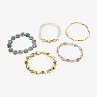 Bijoux Bar Gold Tone 5-pc. 7.5 Inch Bracelet Set