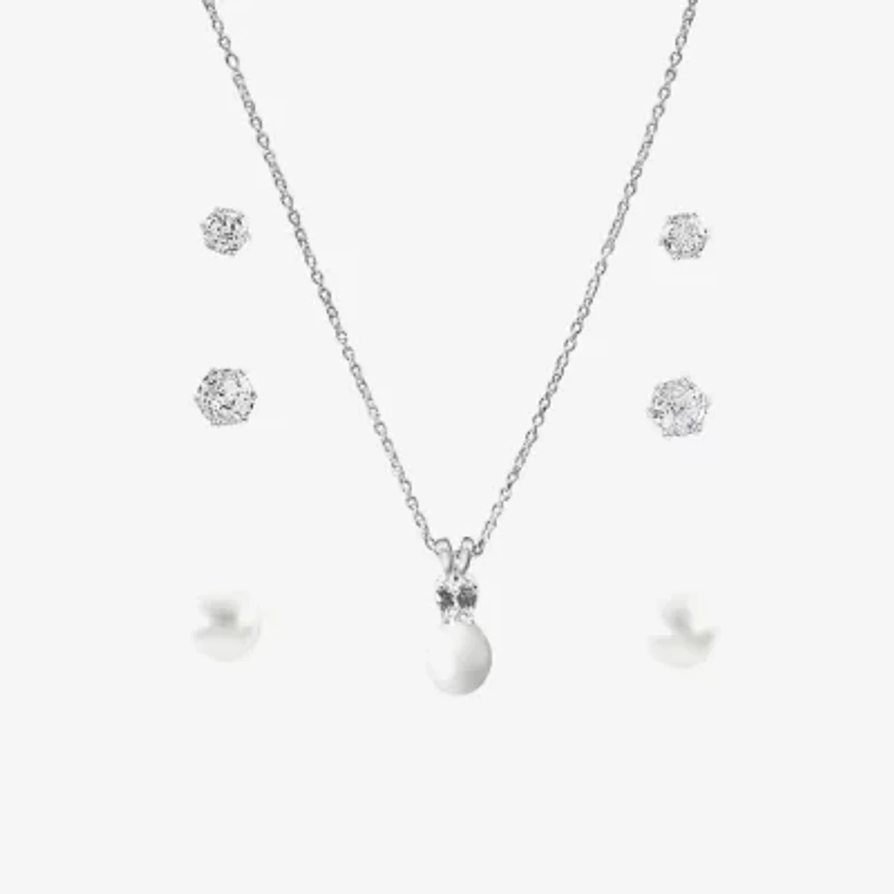 Sparkle Allure Light Up Box 4-pc. Cubic Zirconia Pure Silver Over Brass Round Jewelry Set