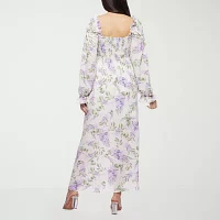 Premier Amour Womens Long Sleeve Floral Maxi Dress