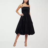 Premier Amour Womens Sleeveless Midi Fit + Flare Dress