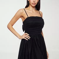 Premier Amour Womens Sleeveless Midi Fit + Flare Dress
