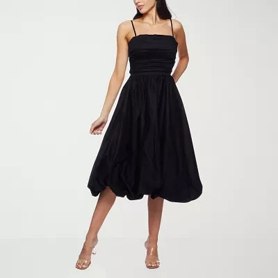 Premier Amour Womens Sleeveless Midi Fit + Flare Dress