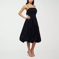 Premier Amour Womens Sleeveless Midi Fit + Flare Dress