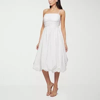 Premier Amour Womens Sleeveless Midi Fit + Flare Dress