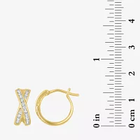 (G-H / I1-I2) 1/3 CT. T.W. Lab Grown White Diamond 10K Gold Hoop Earrings