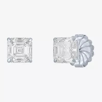 (H-I / Vs2-Si1) 4 CT. T.W. Lab Grown White Diamond 14K White Gold 7mm Stud Earrings
