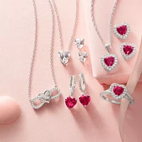 Yes, Please! Lab Created White Sapphire Sterling Silver Heart 2-pc. Jewelry Set