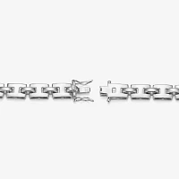 Sterling Silver 8 / Inch Solid Link Round Link Bracelet