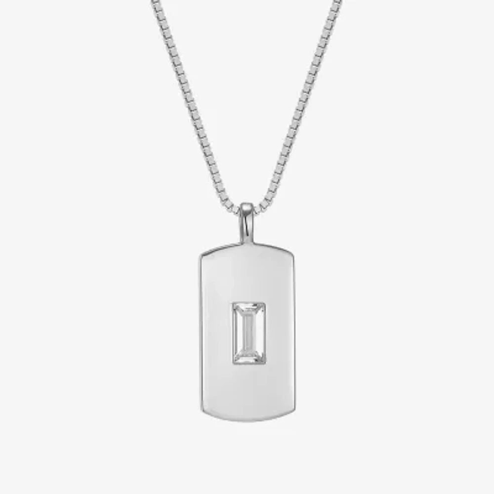 Mens 2 1/2 CT. T.W. Cubic Zirconia Sterling Silver Pendant Necklaces