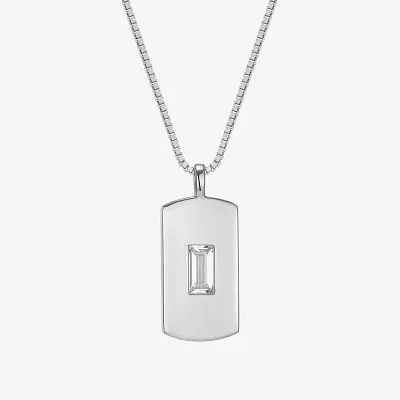 Mens 2 1/2 CT. T.W. Cubic Zirconia Sterling Silver Pendant Necklaces