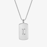 Mens 2 1/2 CT. T.W. Cubic Zirconia Sterling Silver Pendant Necklaces