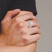 Mens 1 3/4 CT. T.W. Cubic Zirconia Sterling Silver Round Solitaire Fashion Ring