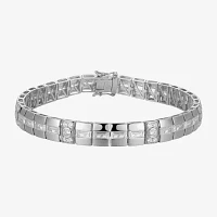 Sterling Silver 8 1/2 Inch Solid Link Round Link Bracelet