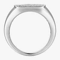 Mens 1 1/5 CT. T.W. Simulated Cubic Zirconia Sterling Silver Round Fashion Ring