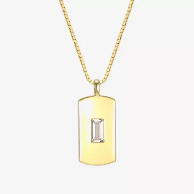 Mens 2 1/2 CT. T.W. Cubic Zirconia 18K Gold Over Silver Pendant Necklaces