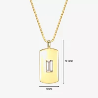 Mens 2 1/2 CT. T.W. Cubic Zirconia 18K Gold Over Silver Pendant Necklaces