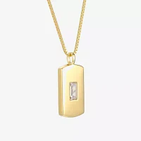 Mens 2 1/2 CT. T.W. Cubic Zirconia 18K Gold Over Silver Pendant Necklaces