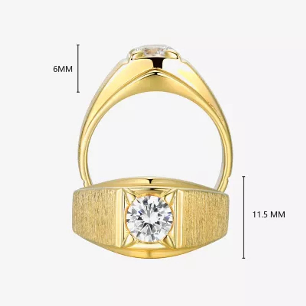 Mens 1 3/4 CT. T.W. Cubic Zirconia 18K Gold Over Silver Round Solitaire Fashion Ring