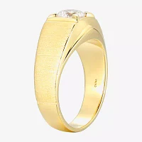 Mens 1 3/4 CT. T.W. Cubic Zirconia 18K Gold Over Silver Round Solitaire Fashion Ring