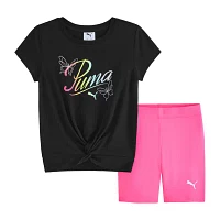 PUMA Little Girls 2-pc. Short Set