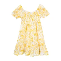 Rare Editions Big Girls Short Sleeve Puffed Babydoll Dress