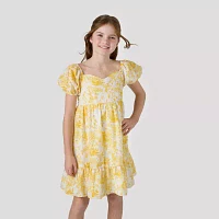 Rare Editions Big Girls Short Sleeve Puffed Babydoll Dress