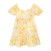 Rare Editions Big Girls Short Sleeve Puffed Babydoll Dress