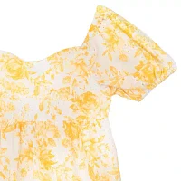 Rare Editions Big Girls Short Sleeve Puffed Babydoll Dress