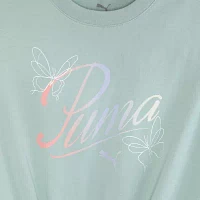 PUMA Big Girls Crew Neck Short Sleeve Graphic T-Shirt