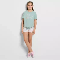 PUMA Big Girls Crew Neck Short Sleeve Graphic T-Shirt