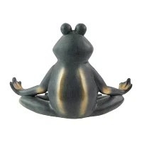 Northlight 12.25in Frog In Lotus Yoga Position Yard Art