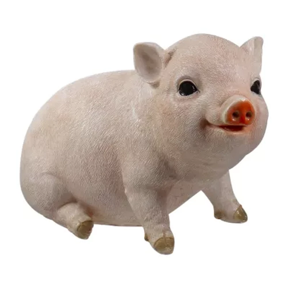 Northlight 12in Realistic Pink Piglet Not Applicable Yard Art