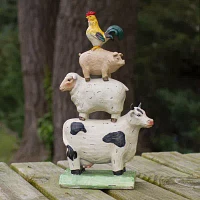 Northlight 11.5in Stacked Farm Animals Not Applicable Yard Art