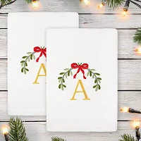 Linum Home Textiles Mistletoe Monogram 2-pc. Hand Towels