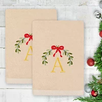 Linum Home Textiles Mistletoe Monogram A 2-pc. Hand Towel