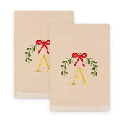 Linum Home Textiles Mistletoe Monogram A 2-pc. Hand Towel