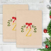 Linum Home Textiles Mistletoe Monogram A 2-pc. Hand Towels